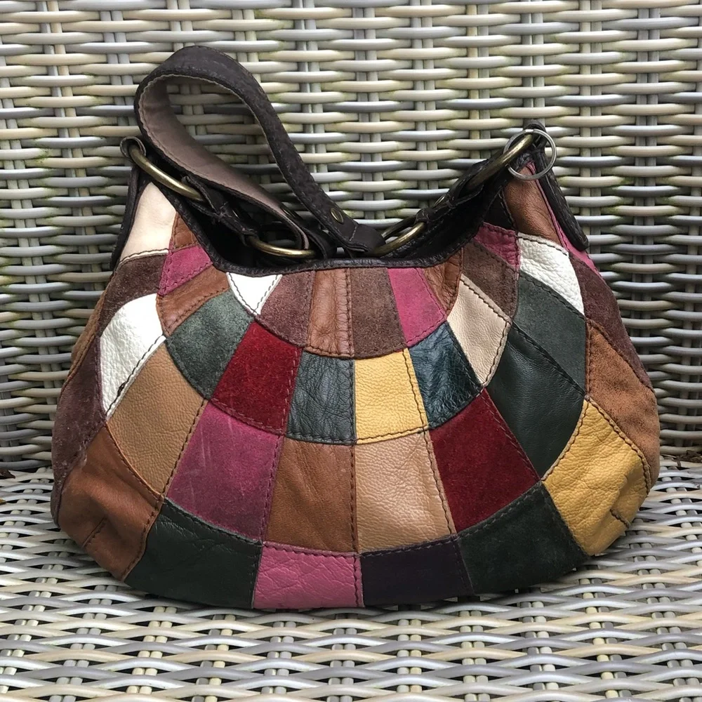 Lucky brand Vintage Patchwork Leather Watch‎ Lucky Brand | Bags | Lucky Brand Color Patchwork Purse Multi  main image 4
